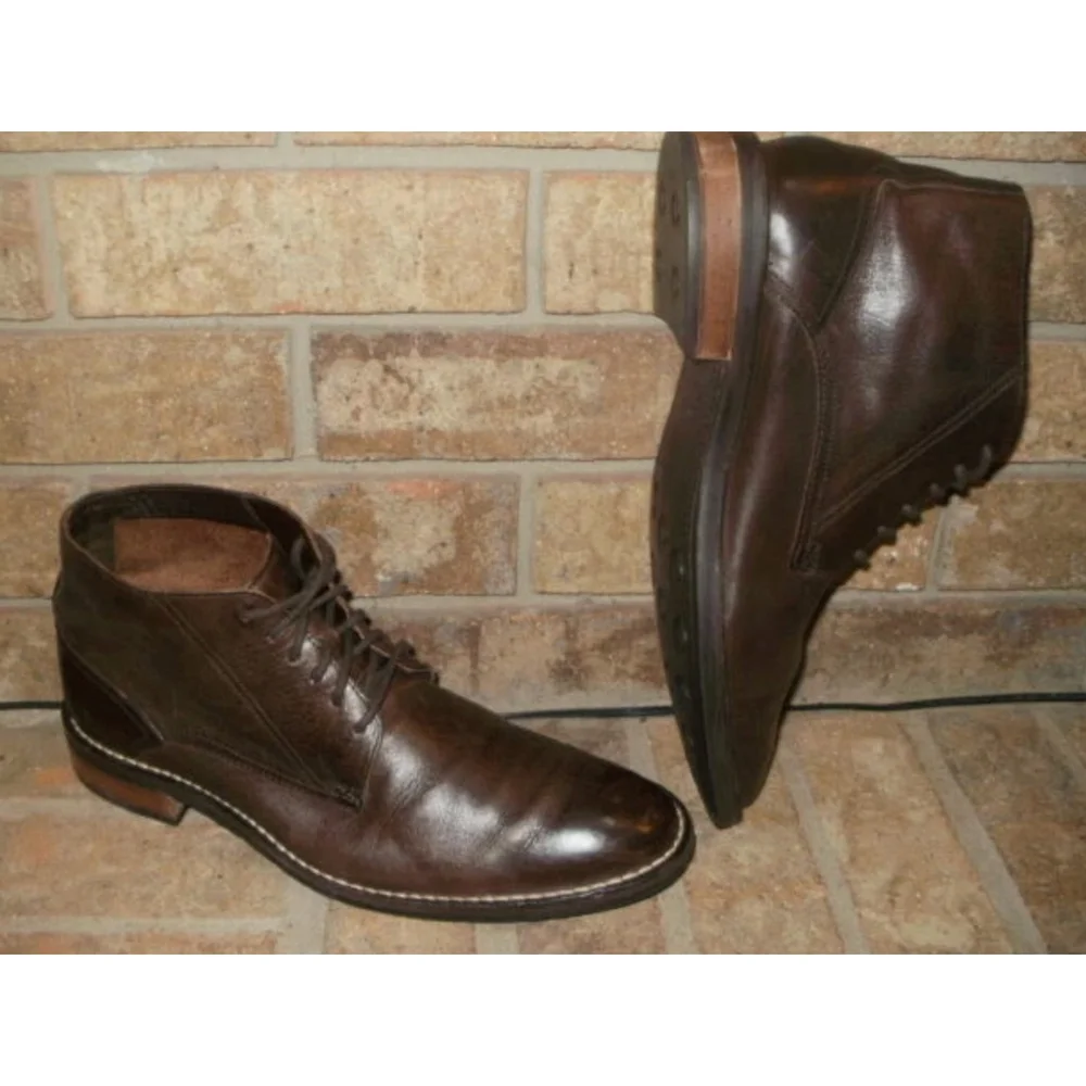 Cole Haan Canton Brown Leather Chukka Ankle Boot C11858 Mens 12 M Excellent